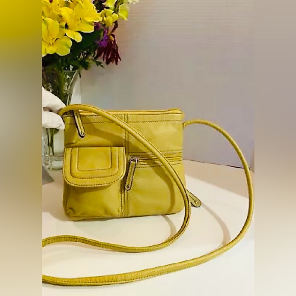 NWOT TIGNANELLO Crossbody Bag Pebble Leather Organizer Wallet Shoulder Handbag